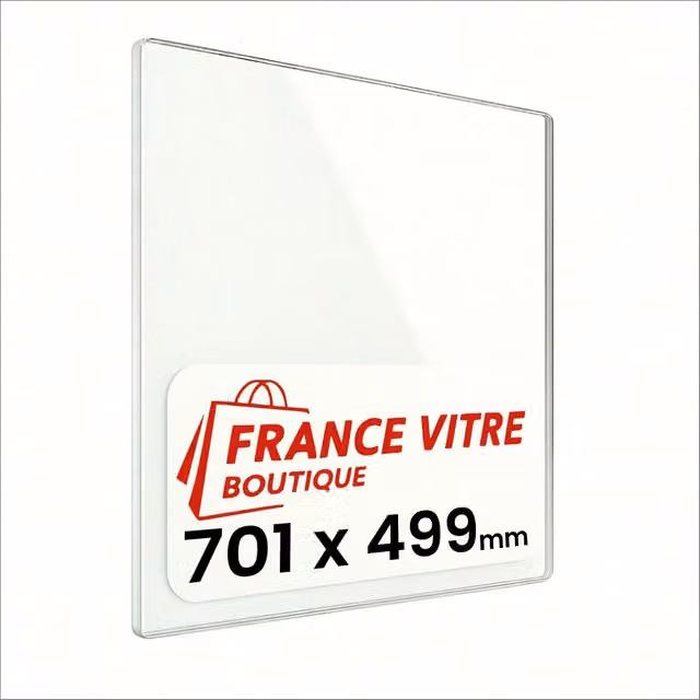 701 x 499 x 4 mm - Vetro per stufa a legna - vetro camino di ricambio - vetro per caminetto resistente al fuoco - France Vitre