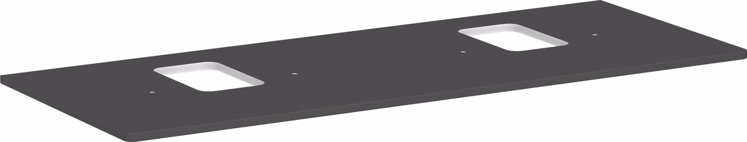 hansgrohe Xelu Q Console avec 2 découpes, 1360x550, pour vasque à poser, avec trou pour robinet, 54125910, 54125910