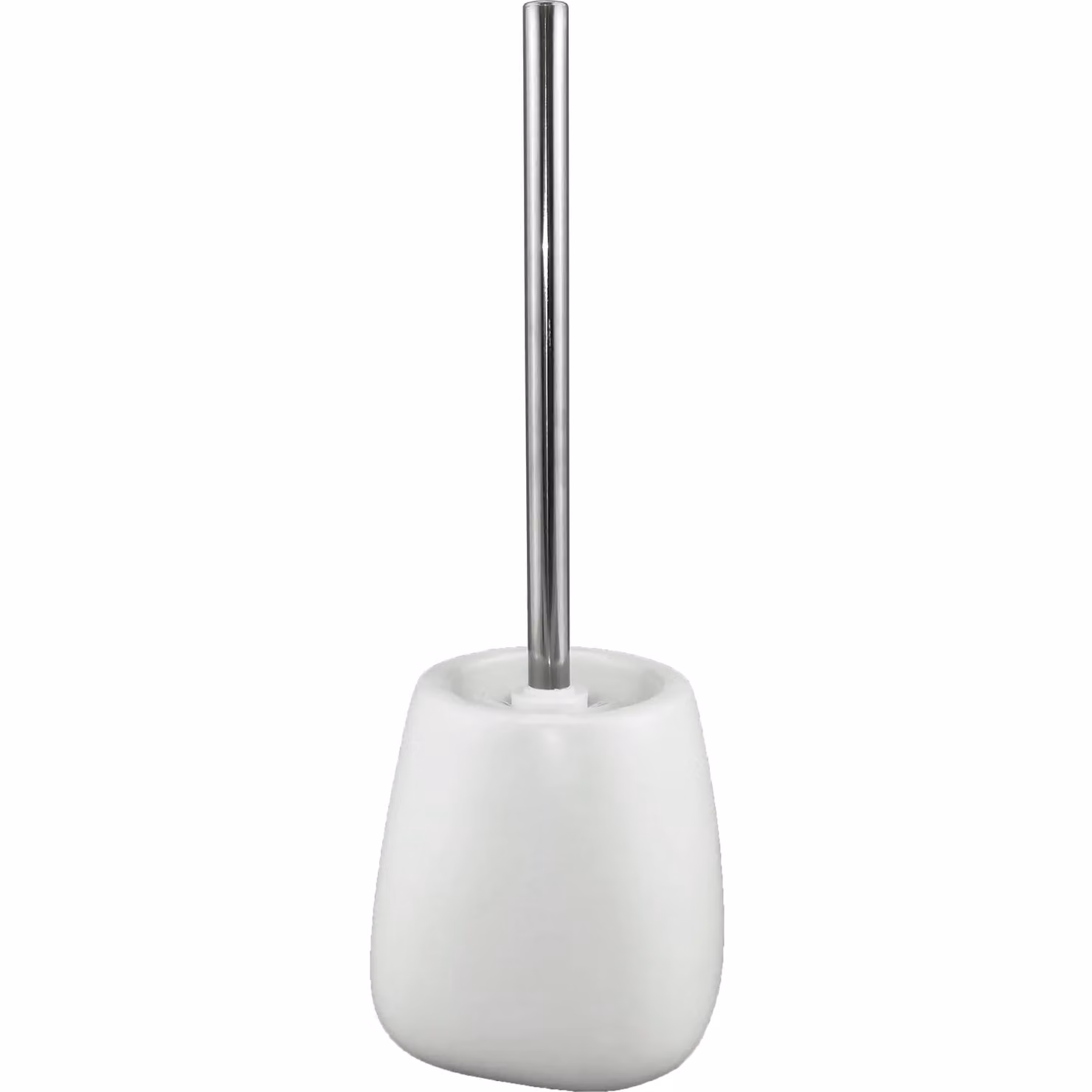 Portascopino con scopino in ceramica bianco opaco Vestiamo Casa modello freestanding