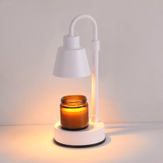 Lampada a candela elettrica con timer, lampada fotoelettrica regolabile a fusione di cera, 2 pezzi, bianca.