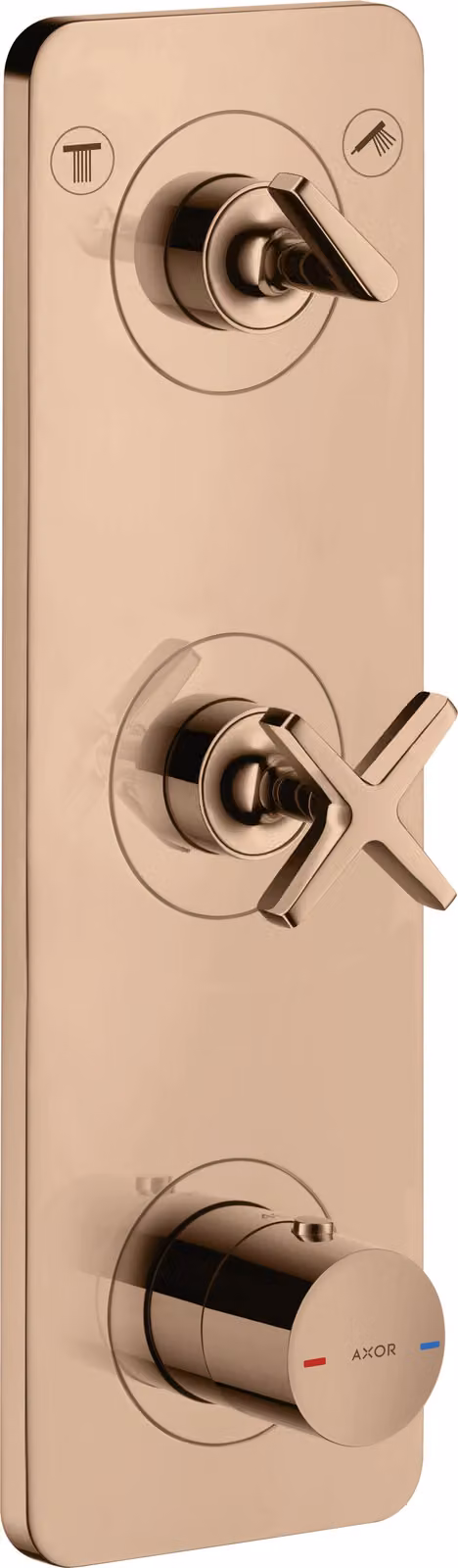 hansgrohe AXOR Citterio E module thermostat encastré 38 x 12 pour 2 consommateurs, 36703300, 36703300