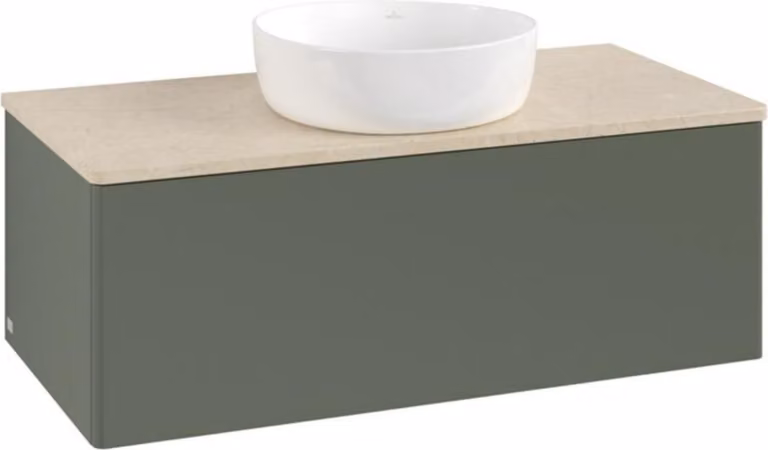 V&B Mobiletto senza struttura frontale, con illuminazione Antao 100x36x50cm, WBP botti., lea gre. m Lac