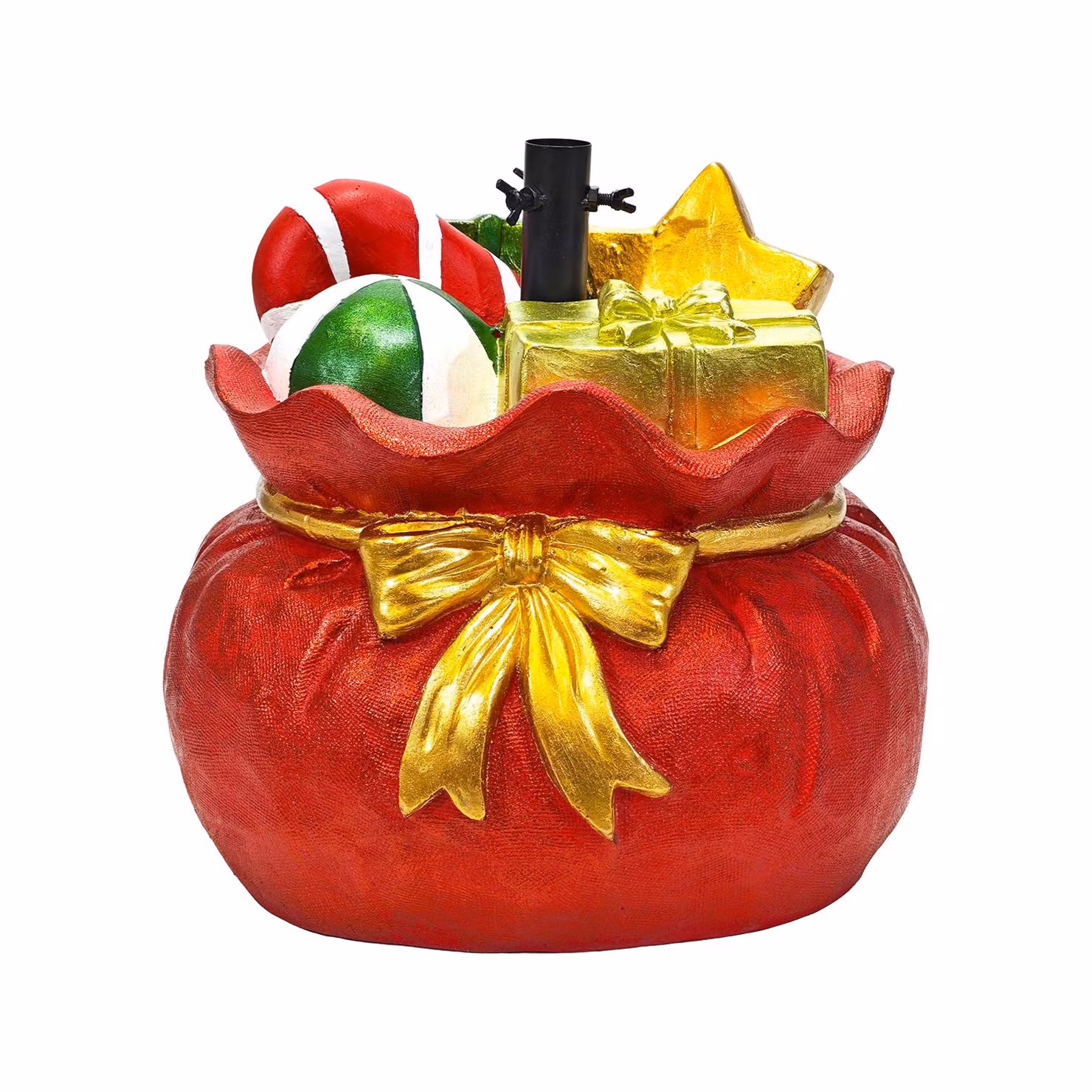 Base per Albero di Natale con Sacco per Doni VESTIAMO CASA, Colore Rosso, H 43 x L 44 x P 41 cm – 1
