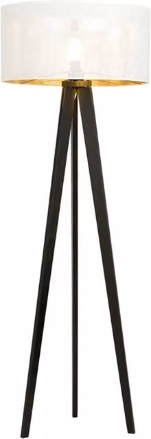 Piantana Moderno Drago Acciaio Nero Bianco 1 Luce E27 Ip20
