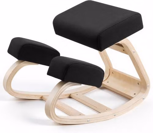 Sedia Ergonomica a Ginocchio VEVOR con Cuscino in Schiuma e Struttura in Legno, Nero