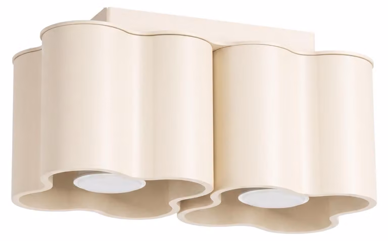 Plafoniera OVIO 2 beige GU10 2xGU10 10W alluminio 12x12x24,5cm Sollux Lighting