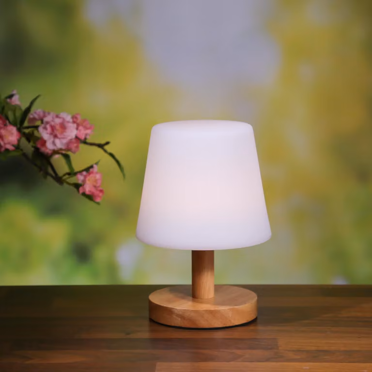 Lampada da tavolo a LED - 4 livelli di luminosità - dimmerabile - H: 22cm - ricaricabile via USB - f.. All'aperto