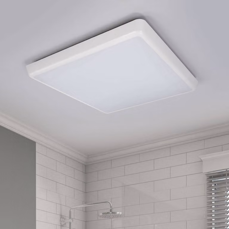 Plafoniera a LED Augustin Arcchio, Bianco / Opale, Bagno, Plastica, Moderno, Plafoniera LED