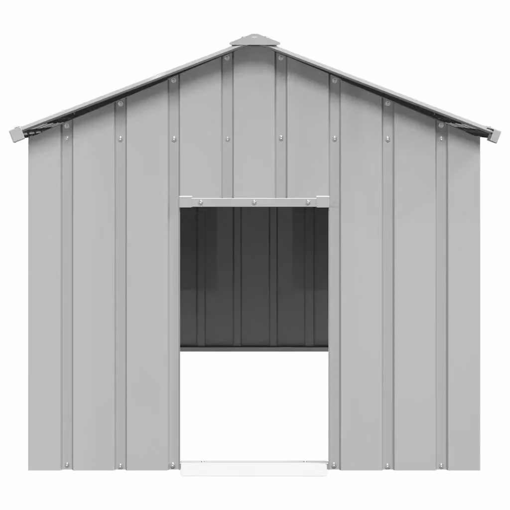 Casetta per cani vidaXL in metallo grigio con tetto impermeabile L/P/H: 114 x 202 x 101 cm – 2