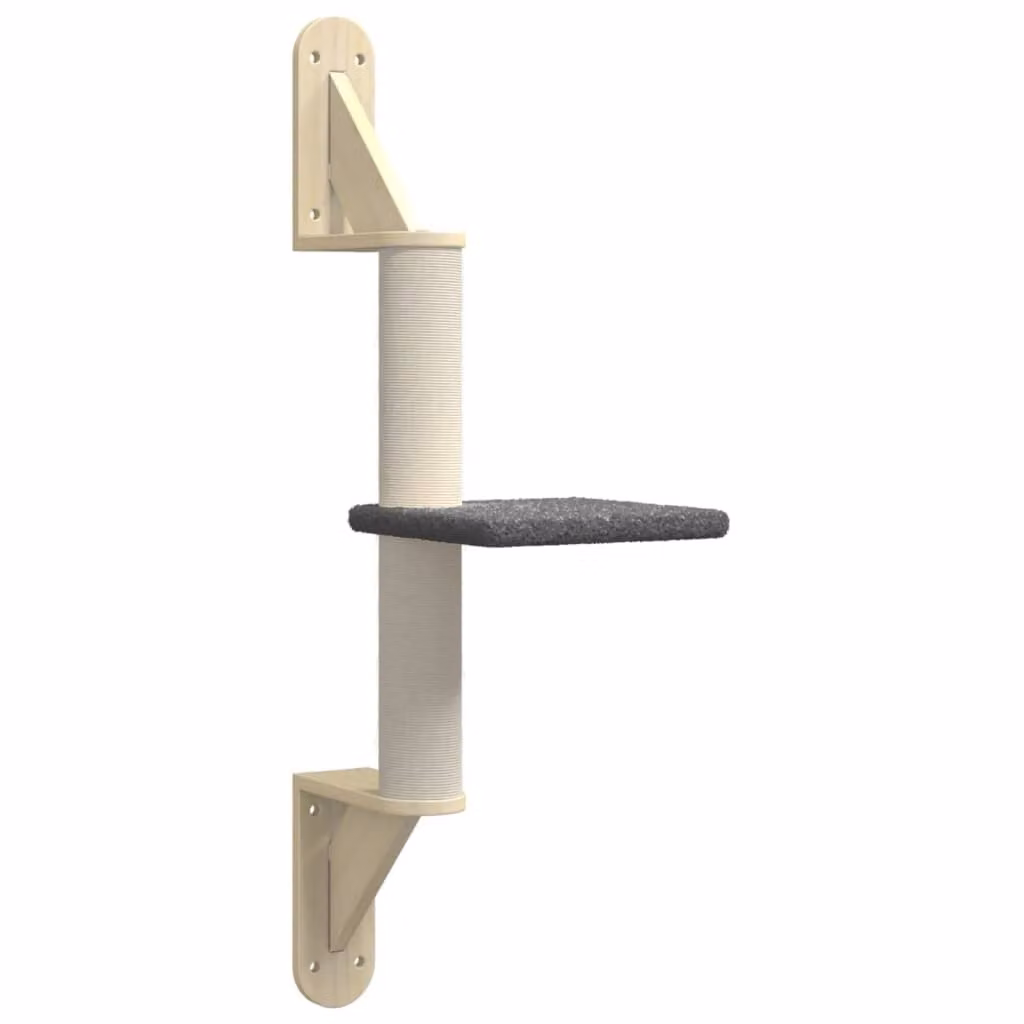 Graffiatoio con tiragraffi a parete Grigio scuro 85,5 cm