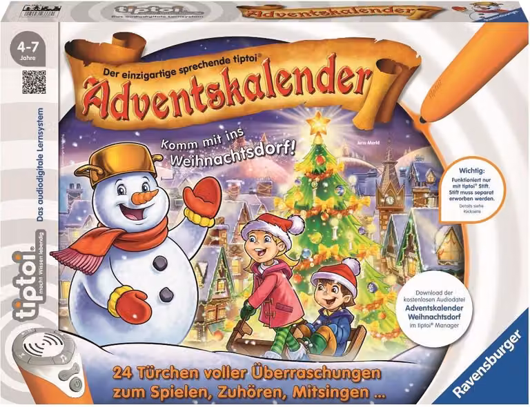 Ravensburger 00778 - Calendario dell'Avvento tiptoi - Il villaggio di Natale