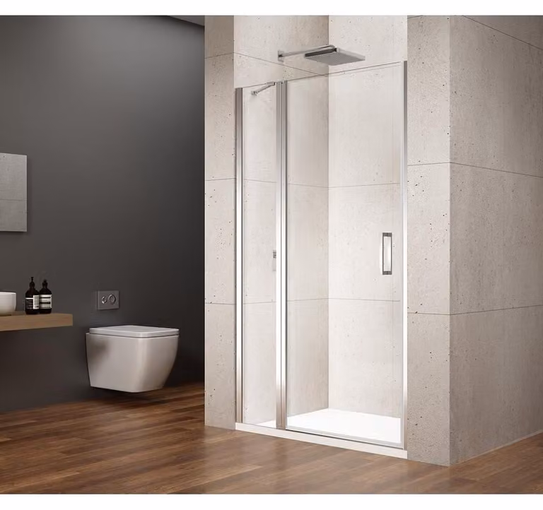 Porta doccia Gelco LORO con elemento fisso, altezza 1200 mm, vetro trasparente