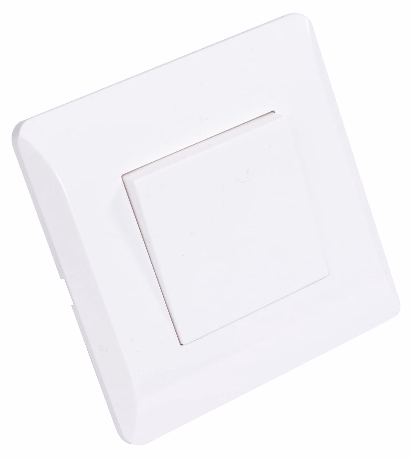 Interruttore a pulsante, a due vie, 230 V, 10 A, 1000 W, in plastica, bianco