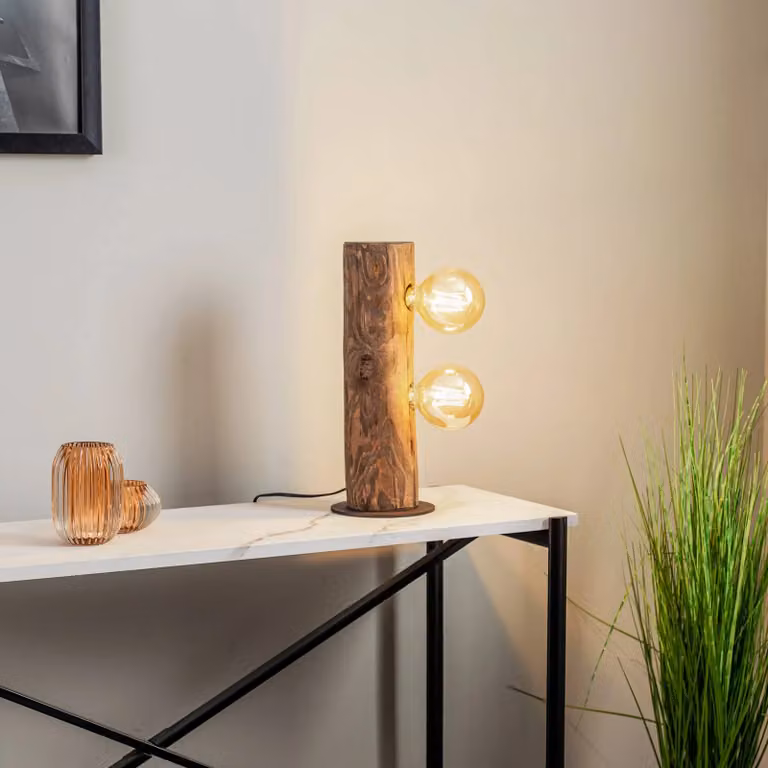 Lampada da tavolo Beam BRITOP, Legno scuro, Soggiorno / Sala da pranzo, Legno, Lampada da tavolo
