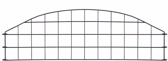 Set di recinzione composto da 5 pannelli e 6 pali, curvo, 77,3 x 26 cm, verde, in acciaio verniciato a polvere, per recinzioni di laghetti e barriere di sicurezza per bambini, recinzioni decorative da giardino e pergolati.