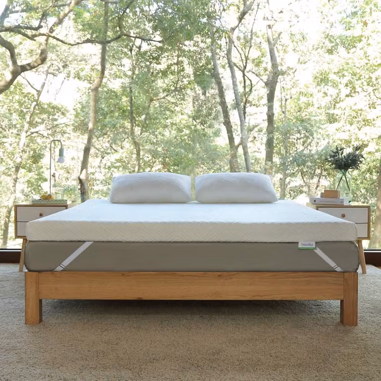 Topper in memory foam con gel, dimensioni 90x200x5 cm, con rivestimento removibile