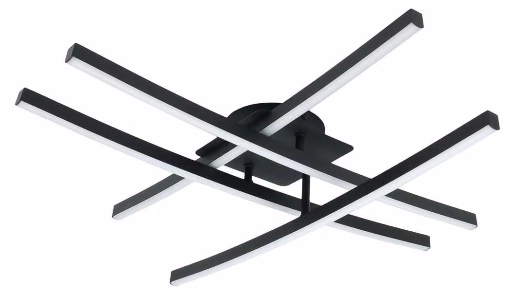 Lampada da soffitto a LED AUSTIN 48W 4000K 5000lm in alluminio bianco e nero, dimensioni: 12,5x59x59 cm, IP20, IdeaLED