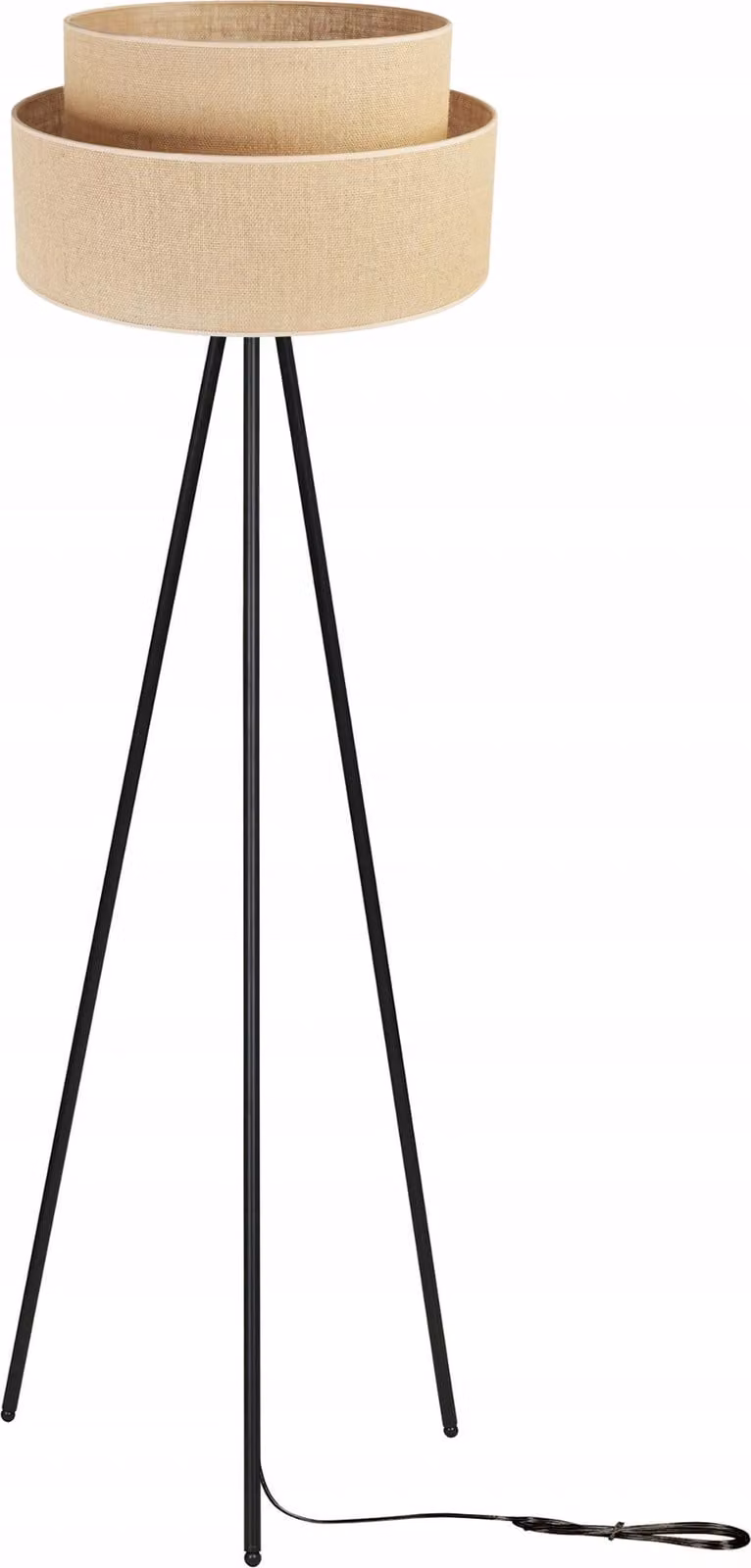 Lampada da terra con base a tre gambe, paralume in metallo, 45 cm