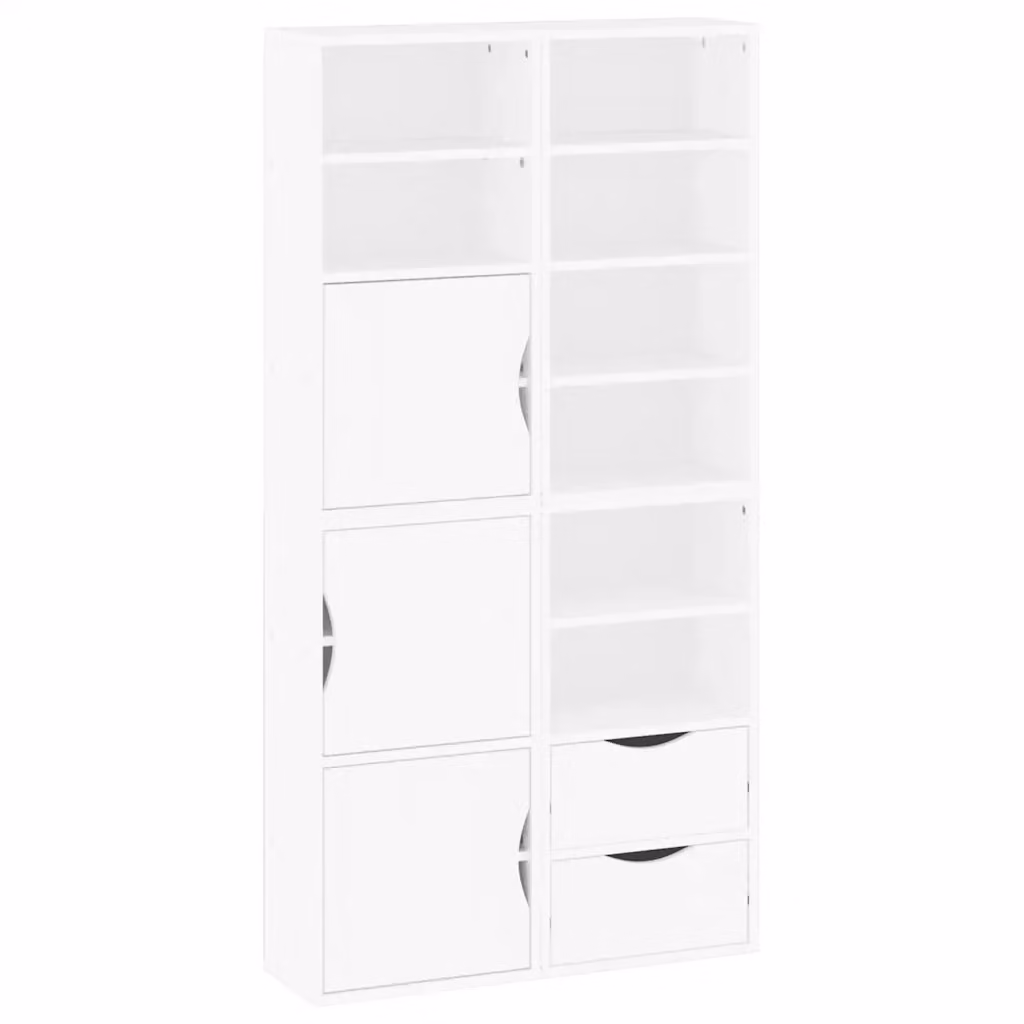 Set di 4 armadietti a muro vidaXL ODDA in legno di pino bianco, L: 40 cm, P: 24 cm, H: 79 cm – 2