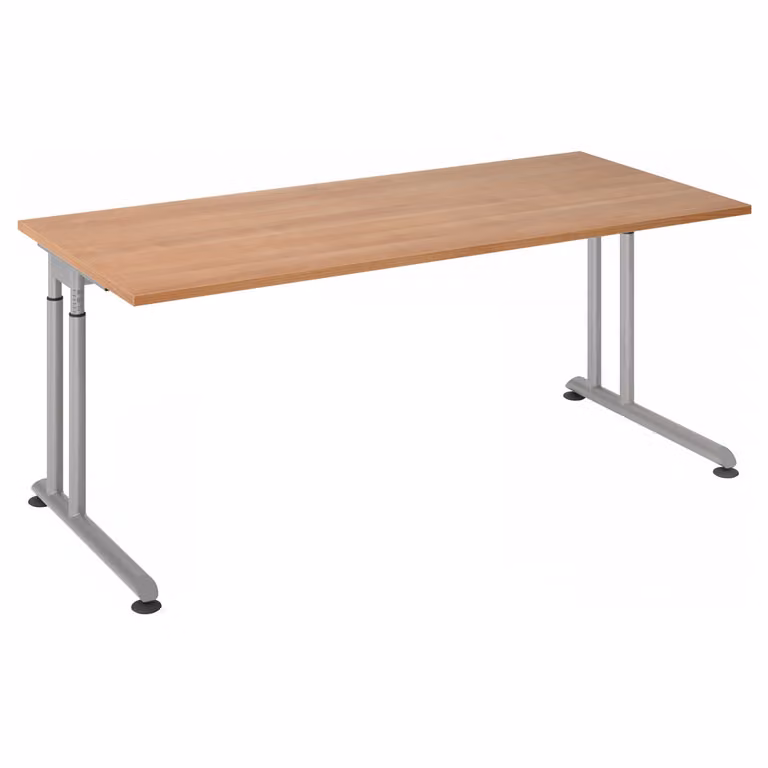 HAMMERBACHER ZS19 höhenverstellbarer Schreibtisch nussbaum rechteckig
