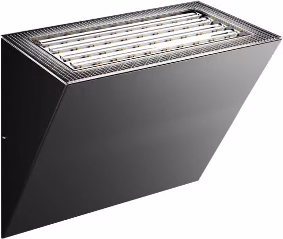 Applique LED da parete Beneito & Faure Comet Power Switch Nero Opaco, IP65, Dimmabile Triac, 10/20W, 2700K-4000K