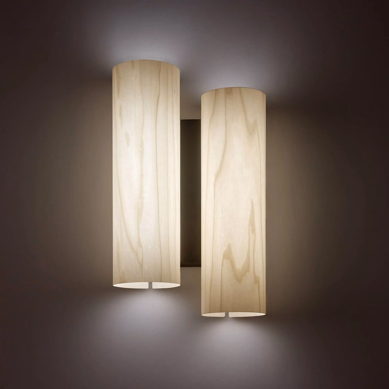 LZF LAMPS Applique da parete di design Black Note, dimmerabile, Bianco / Opale, Soggiorno / Sala da pranzo, Legno, Design, Applique