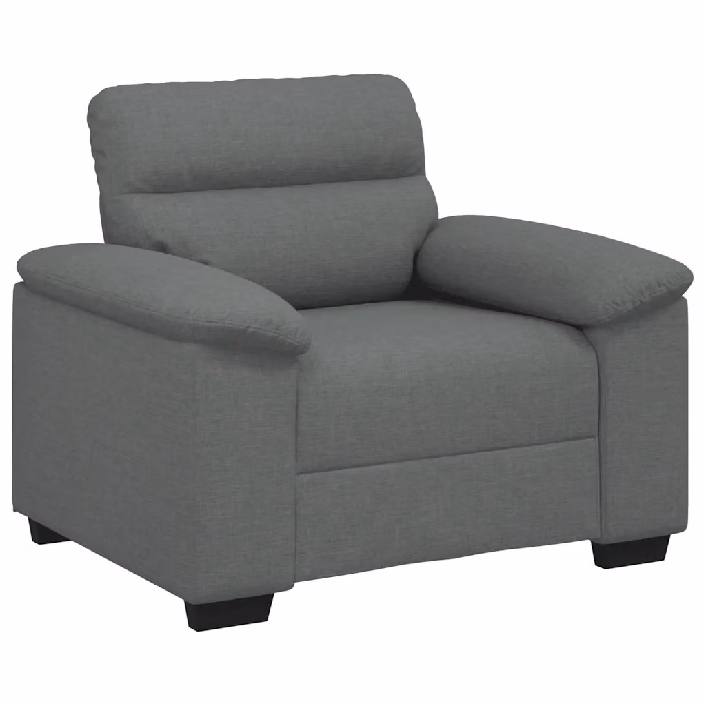 Poltrona lounge moderna vidaXL in tessuto grigio con braccioli L/P/H: 100 x 81 x 84 cm – 2