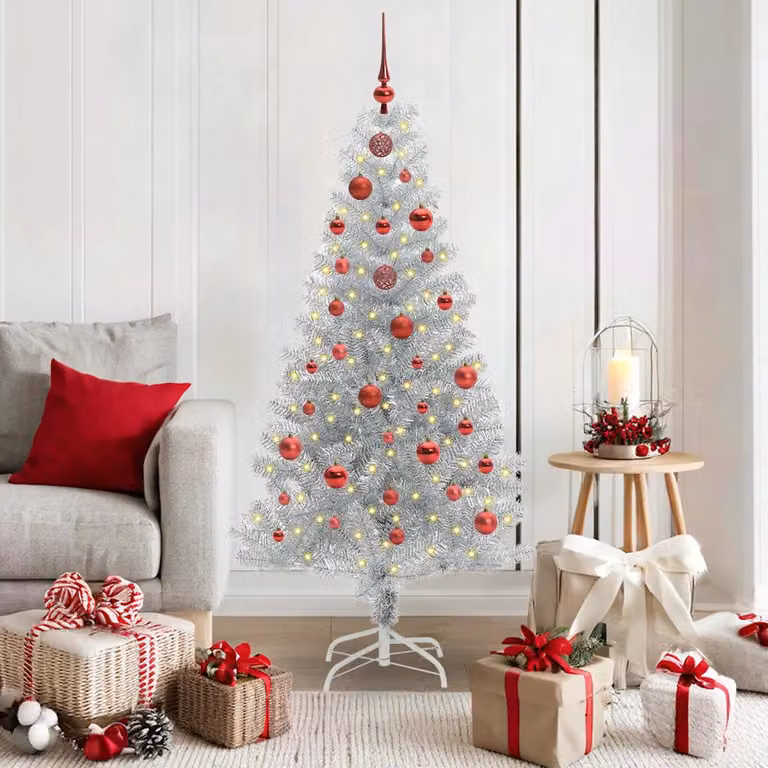 vidaXL Albero di Natale Argento 150 cm PET
