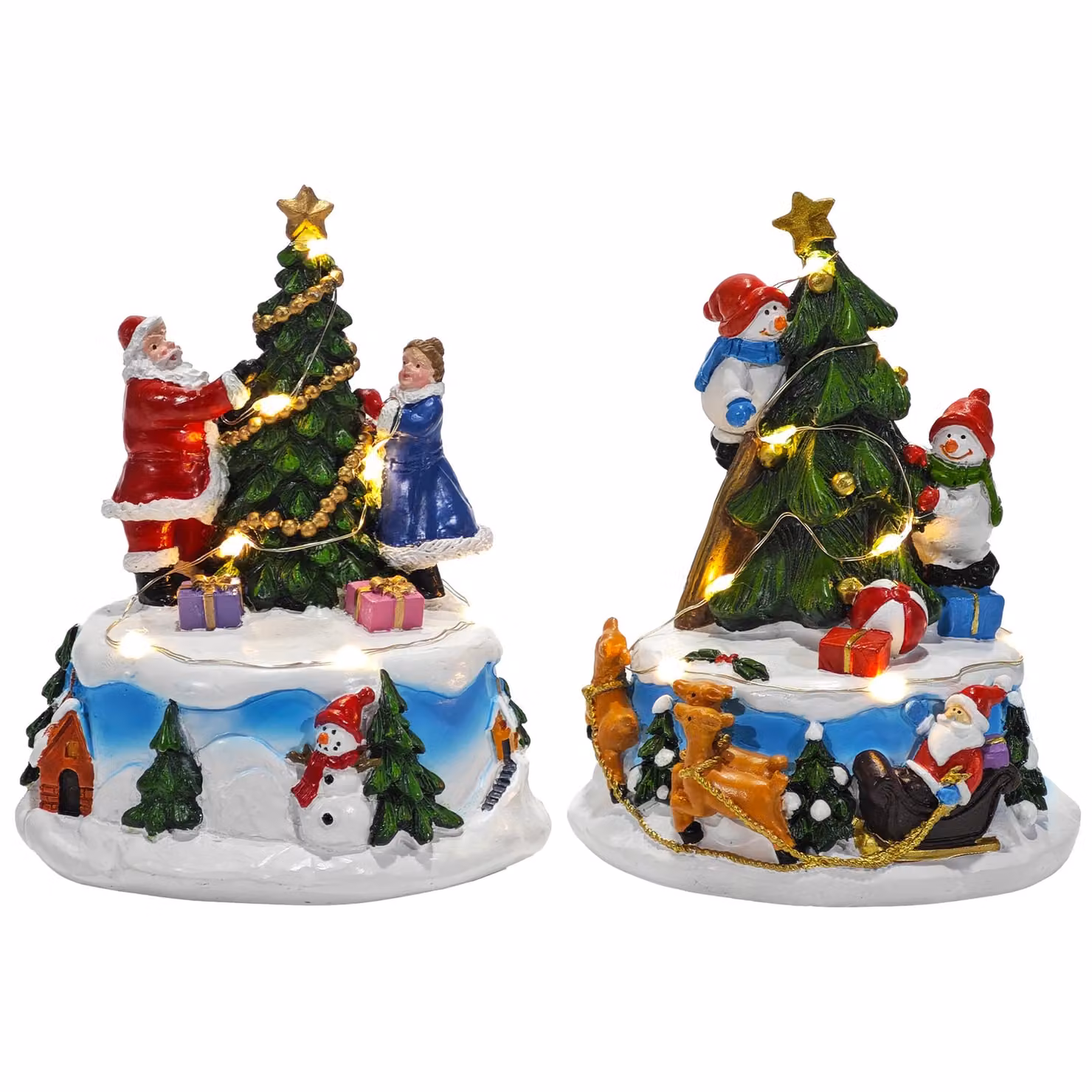 Albero di Natale con luci LED e music box VESTIAMO CASA, multicolore, H 15 cm, Diametro: 11 cm – 1