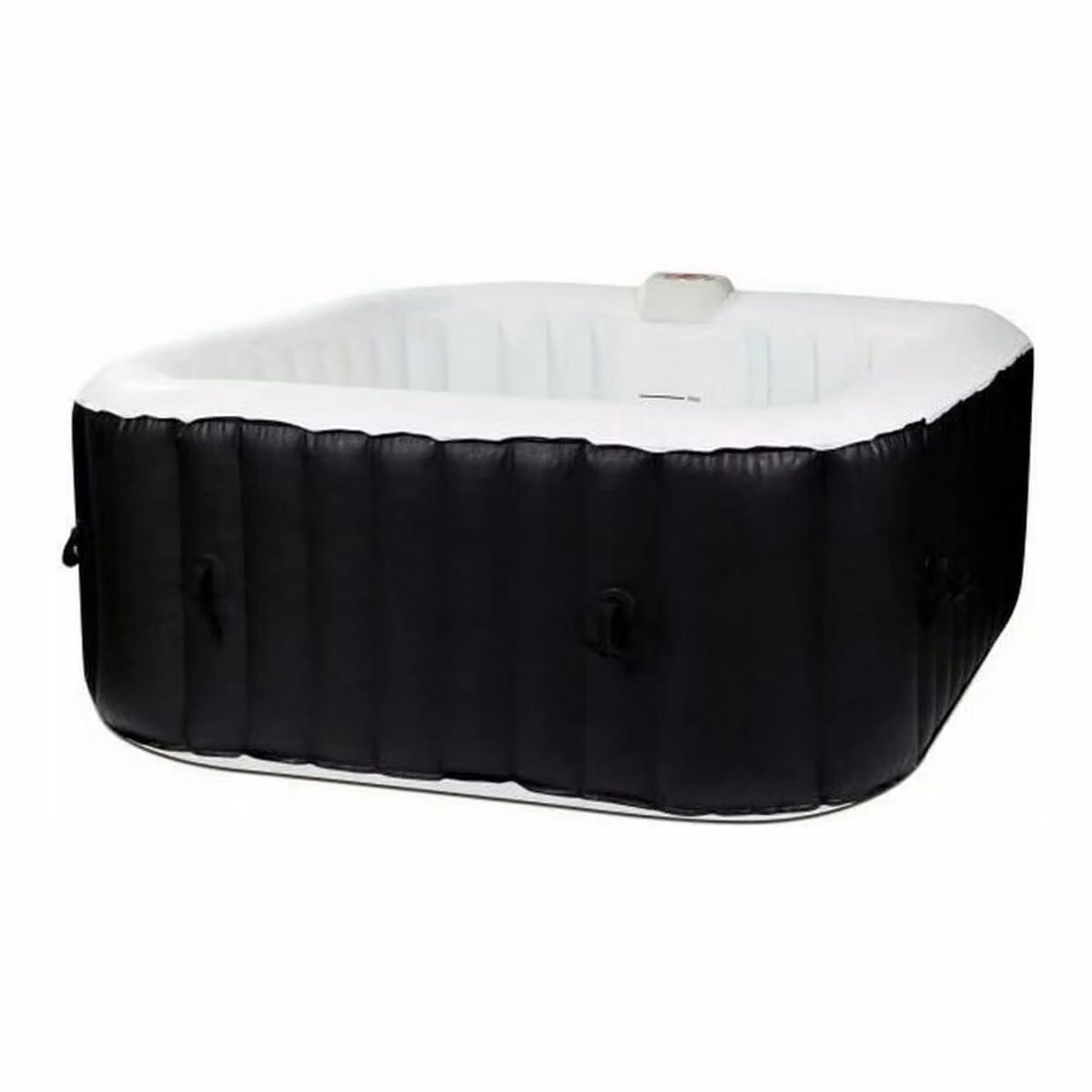 SUNSPA AC01, set idromassaggio da incasso, forma quadrata, per 4 persone, 130 micro-getti, temperatura massima 40 °C, dimensioni 157 x 67 cm, include filtro, tappetino per il fondo e copertura, con serratura
