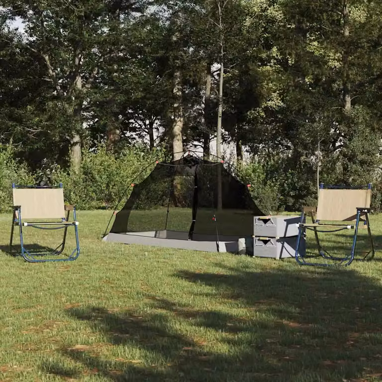 Tenda da campeggio per una persona vidaXL in poliestere, Grigio e Nero