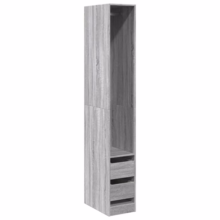 Armadio Grigio Sonoma 30x50x200 cm in Legno Multistrato