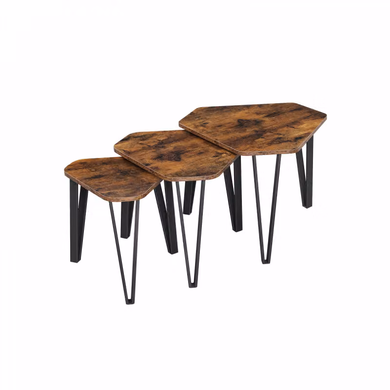 Vasagle Barbara, set da 3 pezzi, marrone rustico