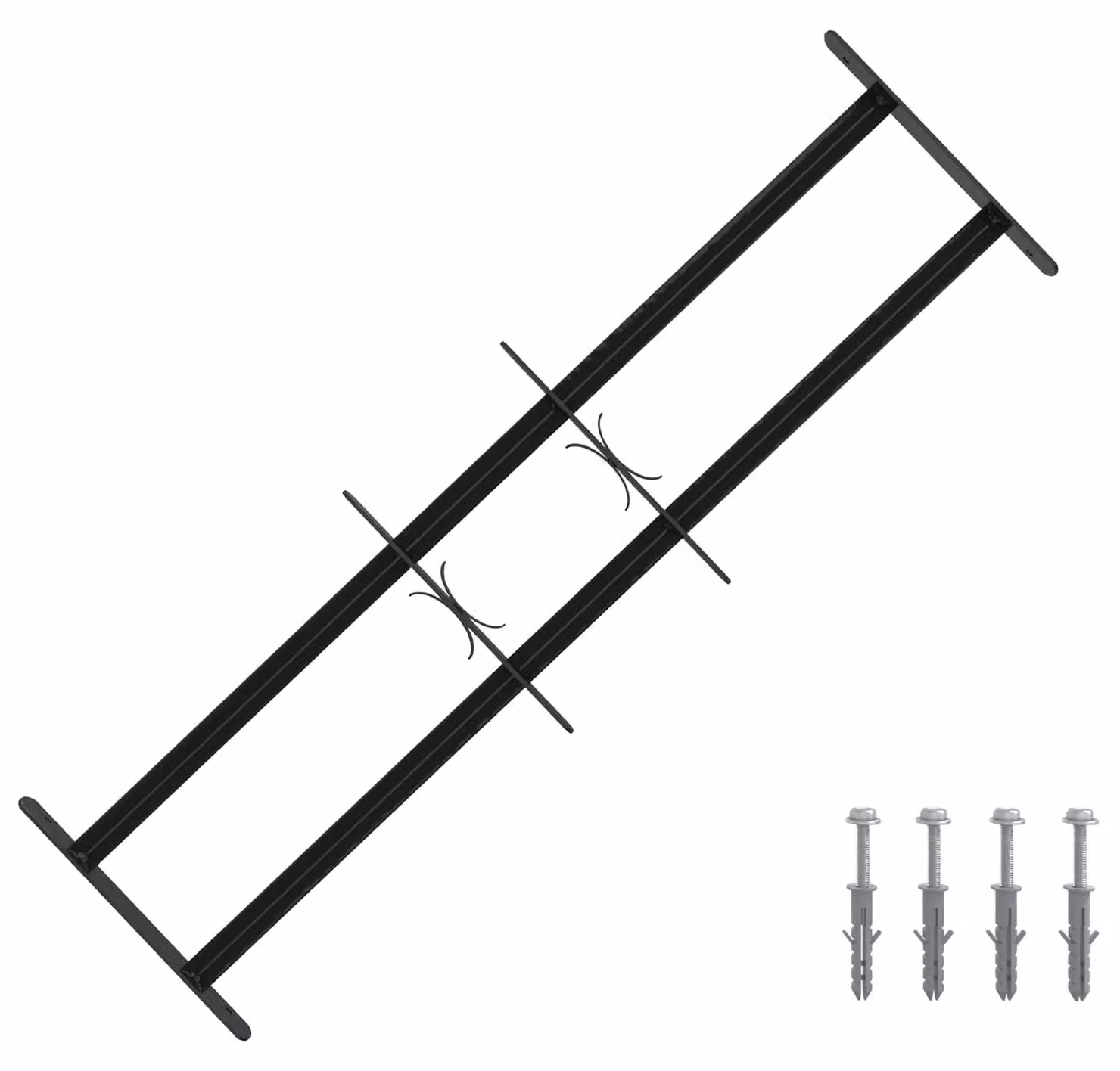 Griglia di Sicurezza per Finestre con 2 Traverse 3 pcs