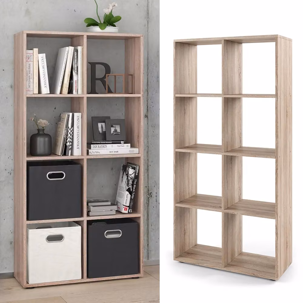 Scaffale Vicco Scutum Beige Moderno in Legno e MDF L: 143 cm, H: 72 cm, P: 29 cm – 2