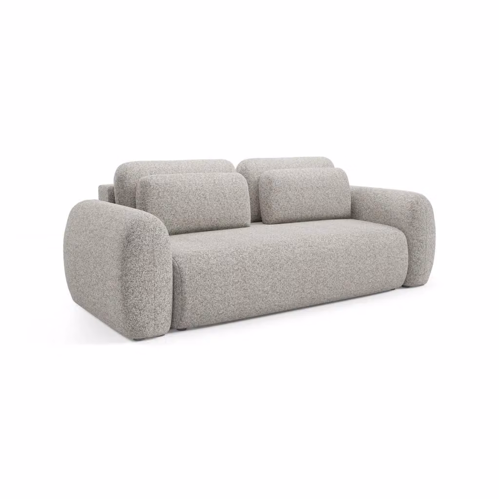 Divano Letto 3 Posti con Contenitore Sessame DMORA Beige L: 266 cm, P: 121 cm – 2