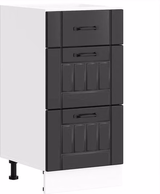 Pensile da cucina | Mobiletto da cucina "Lucca" Nero in legno ingegnerizzato