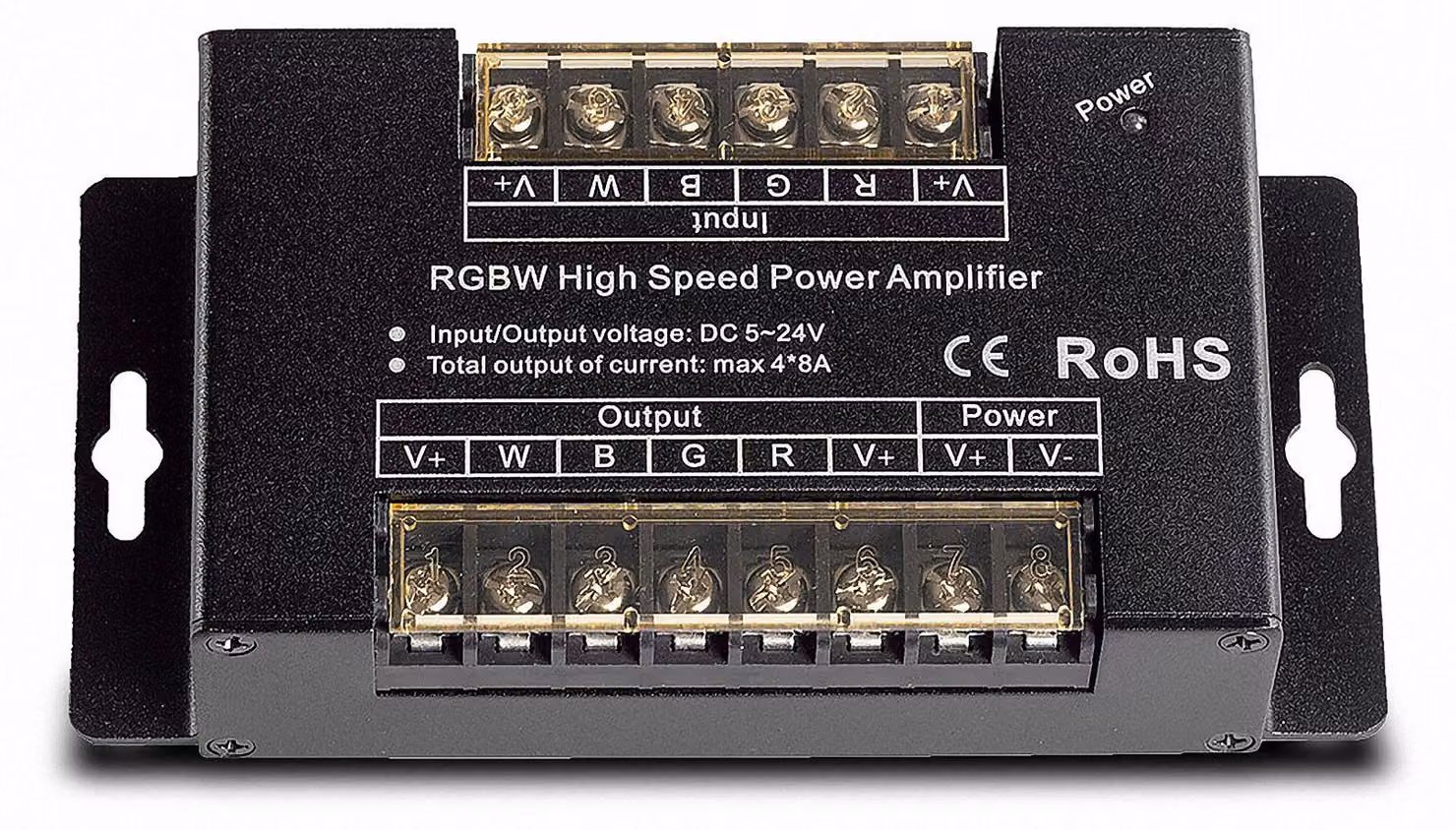 Amplificatore di segnale LED (ripetitore) RGB/RGBW 4x8A 5-24V