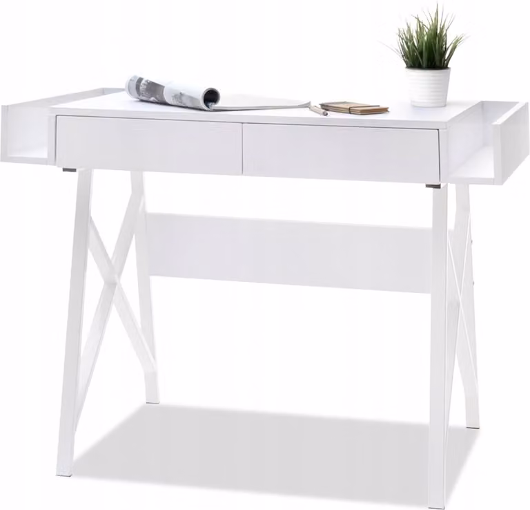 Scrivania Scrivania per computer Scrivania da lavoro 2 cassetti Scrivania per ufficio Scandinavo