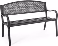Panchina da giardino Yes Everyday LIZETTE a 2 posti in acciaio antracite con braccioli