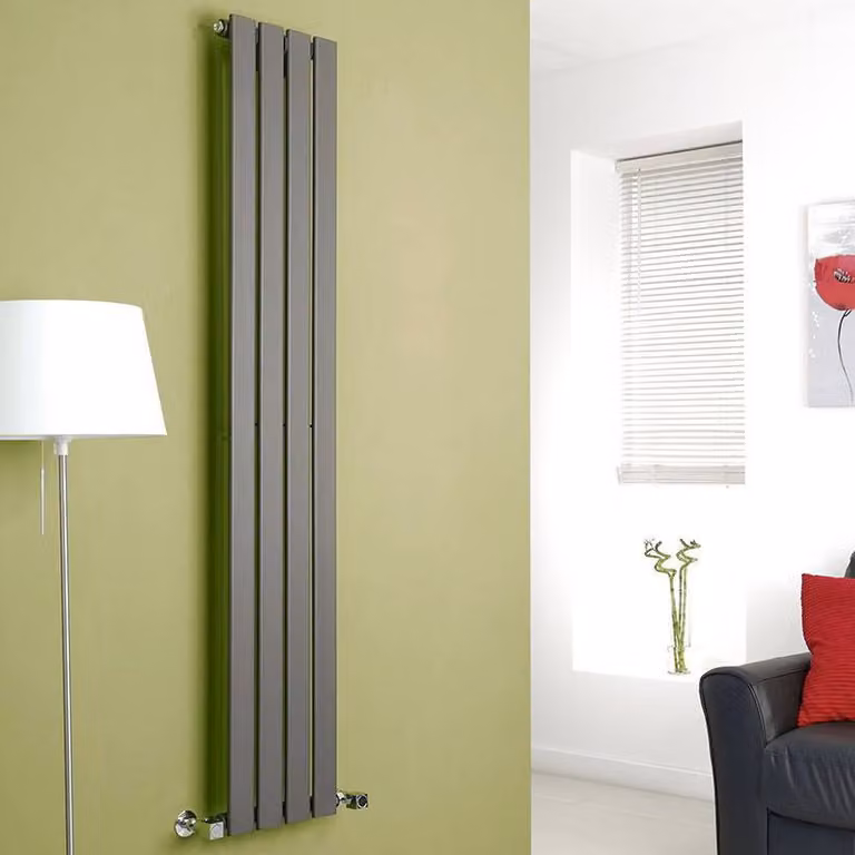 Radiatore di Design Verticale Antracite - 1600mm x 280mm - Pannello Singolo - Delta