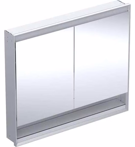 Geberit ONE armoire de toilette avec ComfortLight, 2 portes, montage encastré, avec niche, 105x90x15cm, 505.824.00.1, 505.824.00.1