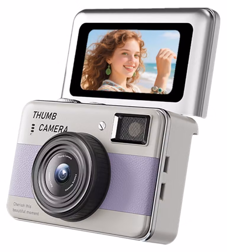 Piccolo videoregistratore, portachiavi, videocamera digitale, schermo da 1,47 pollici, videocamera portatile per vlog di viaggio e riprese notturne, viola
