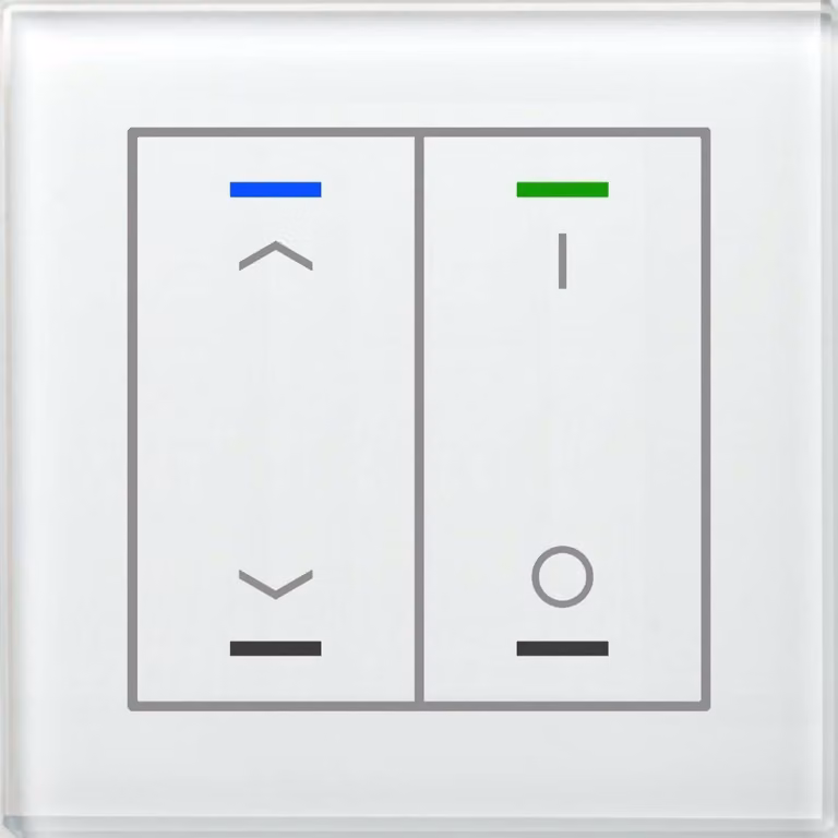 MDT BE-GTL2TW.C1 Pulsante in vetro II Light 2gang RGB-W Temp