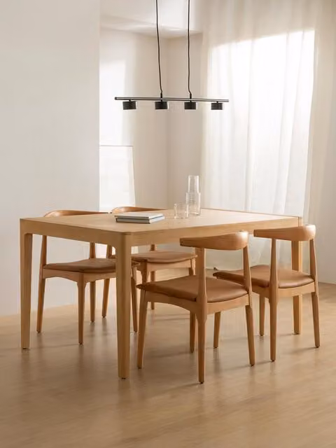 Tavolo da pranzo rettangolare allungabile Kenay Home in rovere marrone – 1