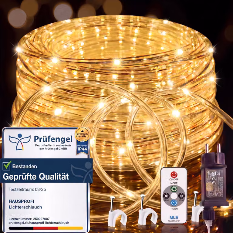 Striscia luminosa a LED, 40 metri, 800 LED, luce bianco caldo, dimmerabile, grado di protezione IP44