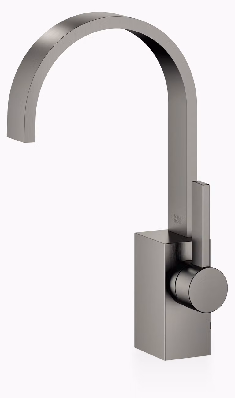 Dornbracht MEM Mitigeur monocommandé pour lavabos avec garniture d'écoulement, saillie 165mm, 33500782-99, 33500782-99