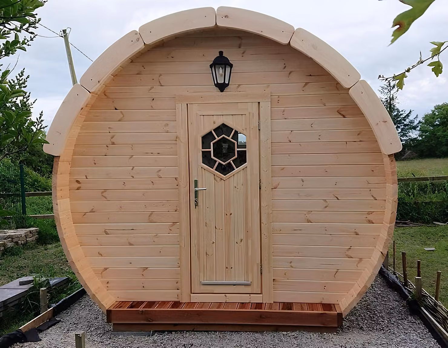 Campinghaus Ferienhaus Luxus Gartenhaus Baum Haus Camping Fass 5,9m