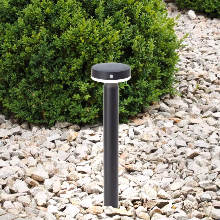 BRILLANTE luce solare nera per esterni MAGUA | incl. picchetto a terra | 4W 350lm 4000K | metallo/plastica