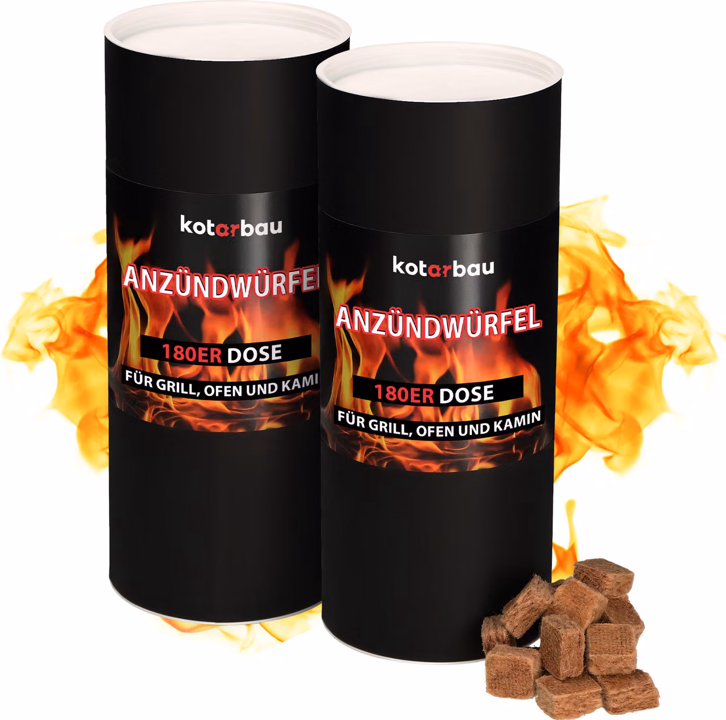 KOTARBAU® 360 pz. Accendifuoco Cubetti Lana di Legno Naturale Per Griglia Caminetto Stufa Barbecue Riccioli Accendifuoco Facile Da Usare Innesco Fuoco